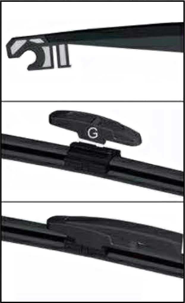 thumbnail image 2 of Mattacus HOOK Aero Flat Wiper Blades – Pair 22in & 14in (550mm & 350mm), Black 2 of 3